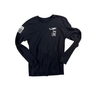 9 line mens long sleeve black  gold prospecting excelent condition (j2/19)
